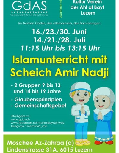 Islamunterricht für Kinder mit Scheich Amir Nadji